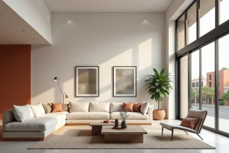 Appartement neuf à vendre à Guéliz Marrakech avec salon moderne et finitions contemporaines