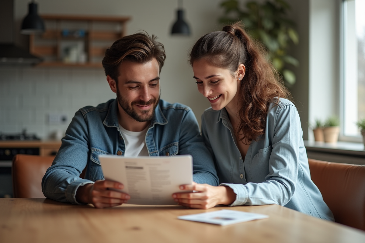 Jeune couple discutant d