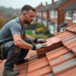 Tuiles en terre cuite ou en béton : comment opter pour la couverture idéale ? Ouvrier couvreur inspectant des tuiles en terre cuite sur un toit résidentiel