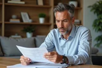 Proprietaire immobilier en business casual à table